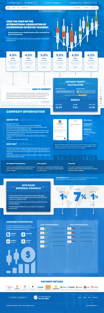 Investment Hyip Template ID - ZHRT288 demo Page 1