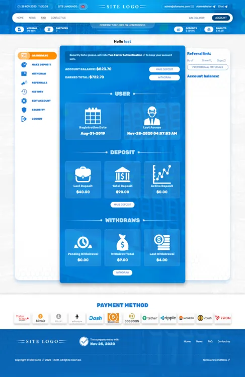 Investment Hyip Template ID - ZHRT288 demo Page 2