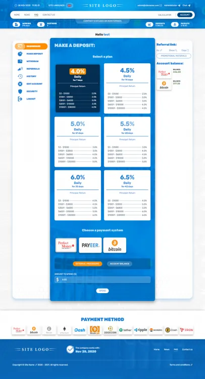 Investment Hyip Template ID - ZHRT288 demo Page 3