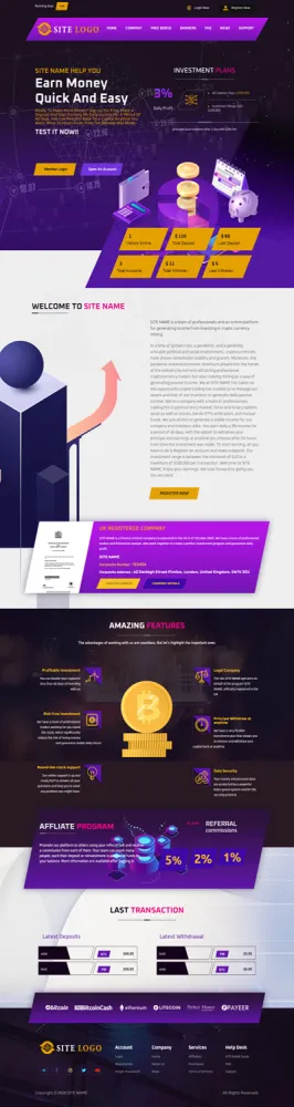 Investment Hyip Template ID - ZHRT289 demo Page 1