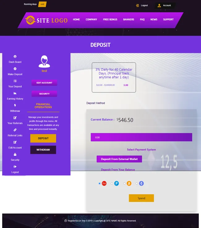Investment Hyip Template ID - ZHRT289 demo Page 3