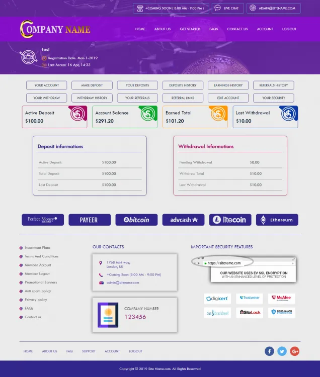 Investment Hyip Template ID - ZHRT29 demo Page 2