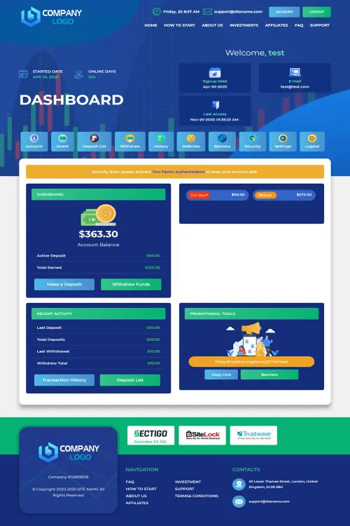 Investment Hyip Template ID - ZHRT290 demo Page 2