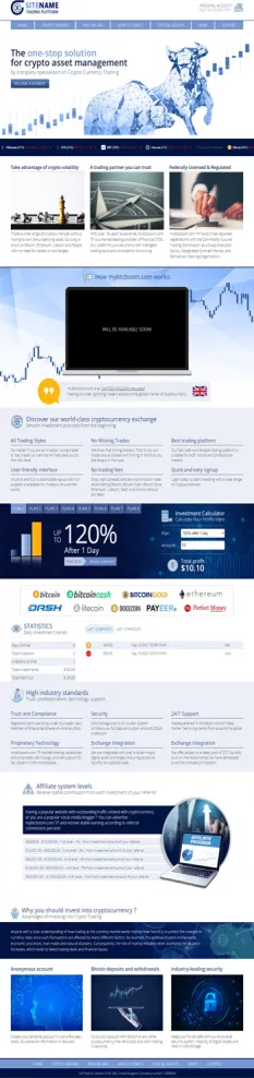 Investment Hyip Template ID - ZHRT291 Preview