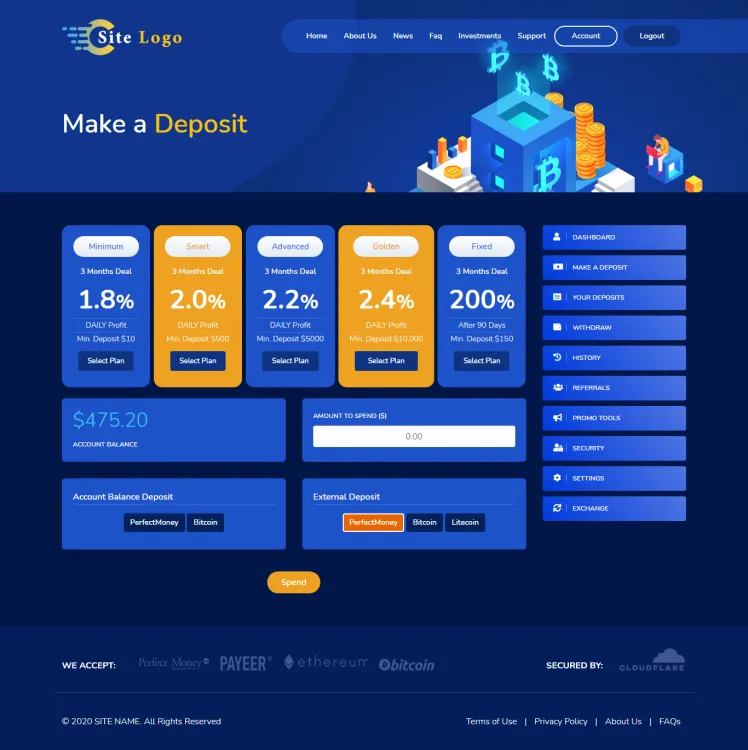 Investment Hyip Template ID - ZHRT293 demo Page 3