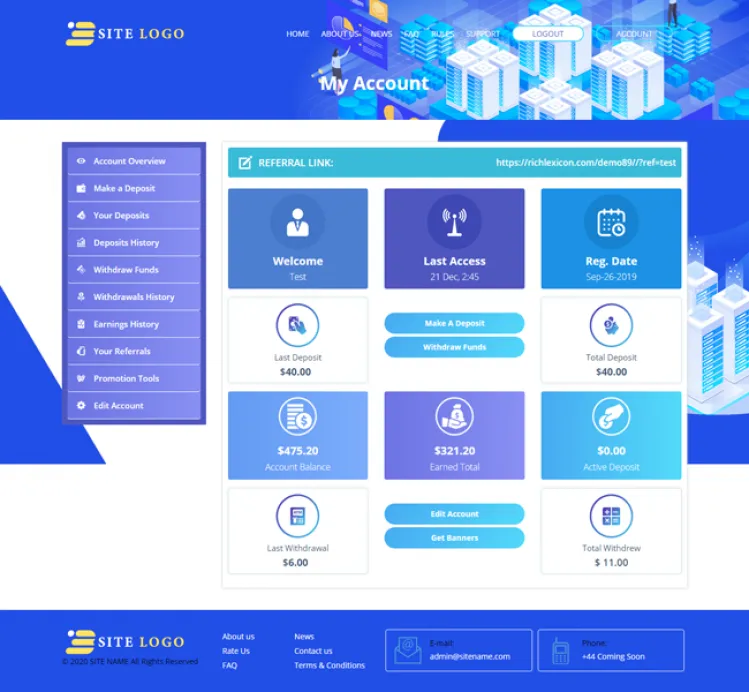 Investment Hyip Template ID - ZHRT297 demo Page 2