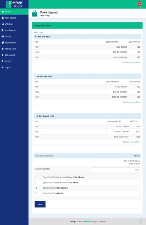 Investment Hyip Template ID - ZHRT299 demo Page 3