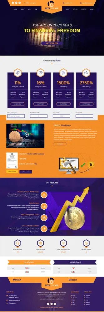 Investment Hyip Template ID - ZHRT3 demo Page 1