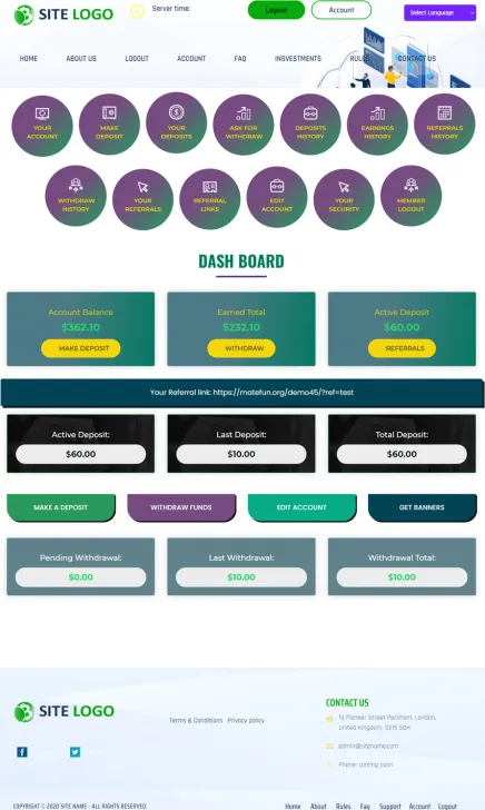 Investment Hyip Template ID - ZHRT304 demo Page 2