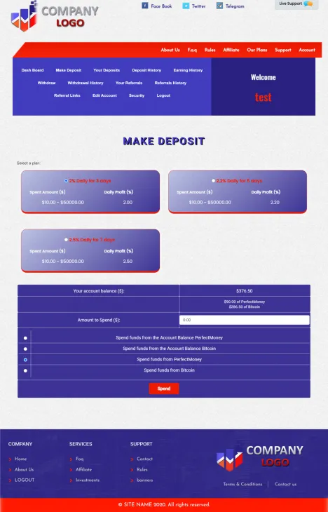 Investment Hyip Template ID - ZHRT305 demo Page 3
