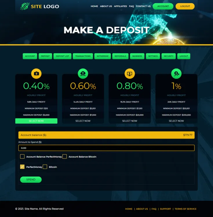 Investment Hyip Template ID - ZHRT308 demo Page 3