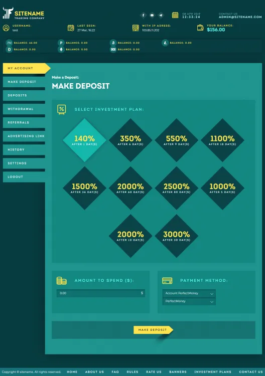 Investment Hyip Template ID - ZHRT31 demo Page 3