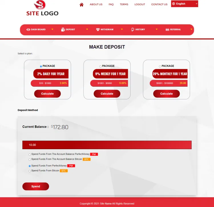 Investment Hyip Template ID - ZHRT313 demo Page 3