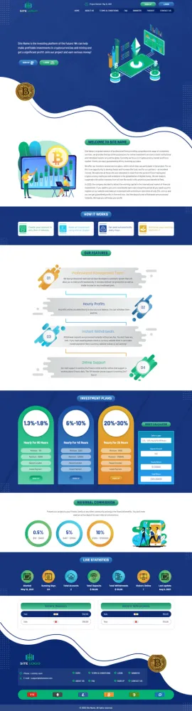 Investment Hyip Template ID - ZHRT317 Preview