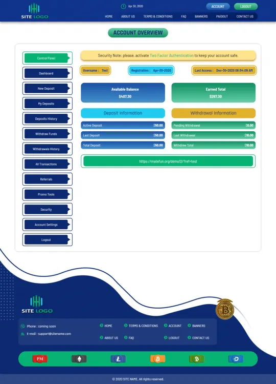 Investment Hyip Template ID - ZHRT317 demo Page 2