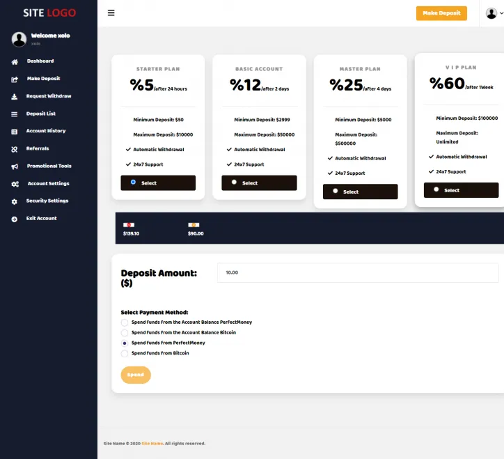 Investment Hyip Template ID - ZHRT318 demo Page 3