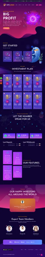 Investment Hyip Template ID - ZHRT319 Preview