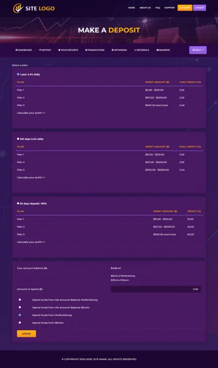 Investment Hyip Template ID - ZHRT319 demo Page 3