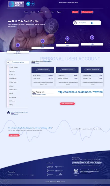 Investment Hyip Template ID - ZHRT32 demo Page 2