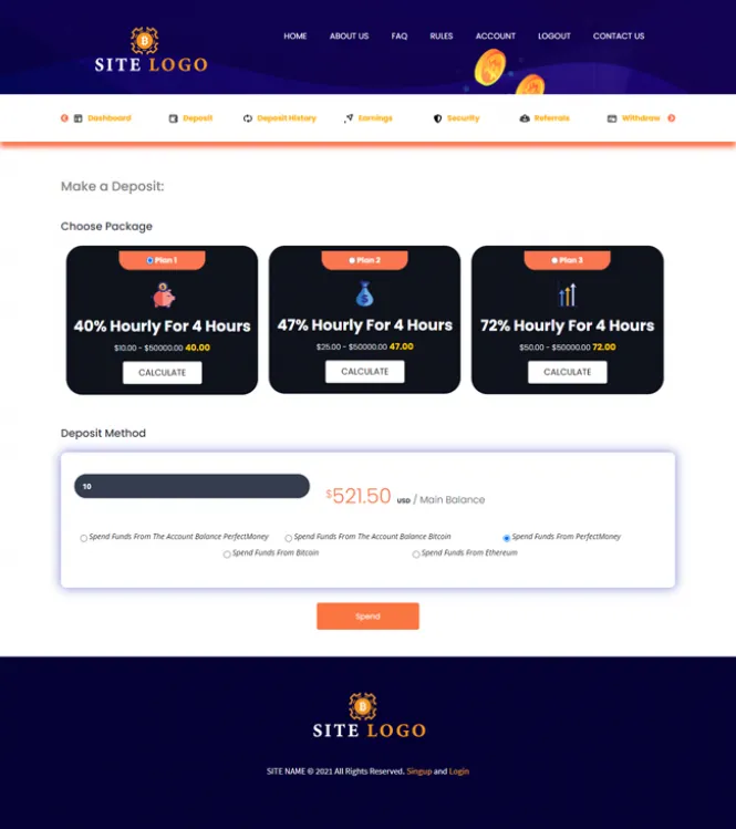 Investment Hyip Template ID - ZHRT321 demo Page 3