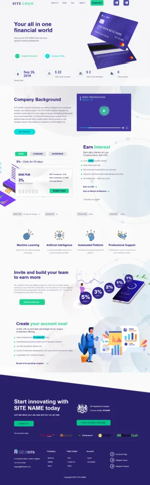 Investment Hyip Template ID - ZHRT322 demo Page 1