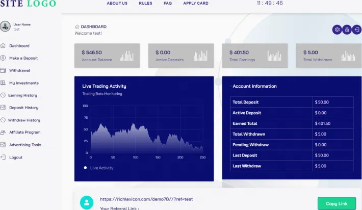 Investment Hyip Template ID - ZHRT322 demo Page 2