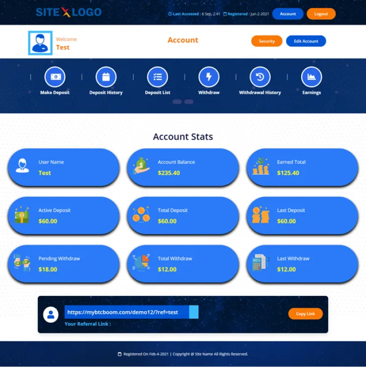 Investment Hyip Template ID - ZHRT326 demo Page 2
