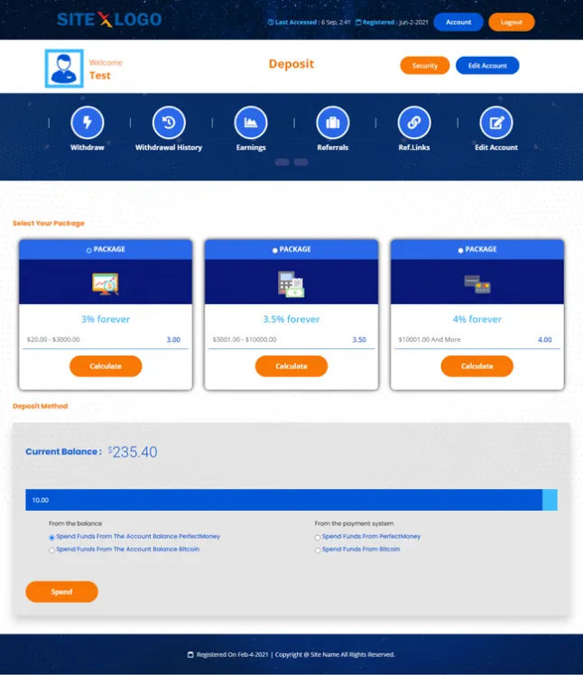 Investment Hyip Template ID - ZHRT326 demo Page 3