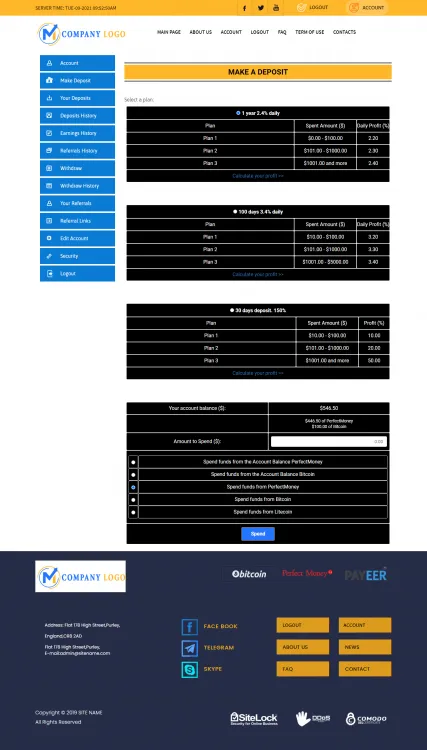 Investment Hyip Template ID - ZHRT327 demo Page 3