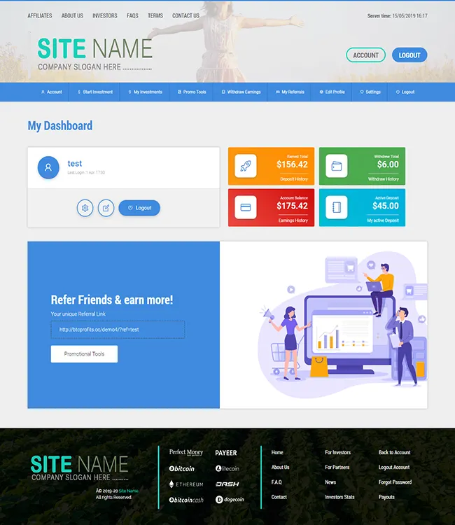 Investment Hyip Template ID - ZHRT33 demo Page 2