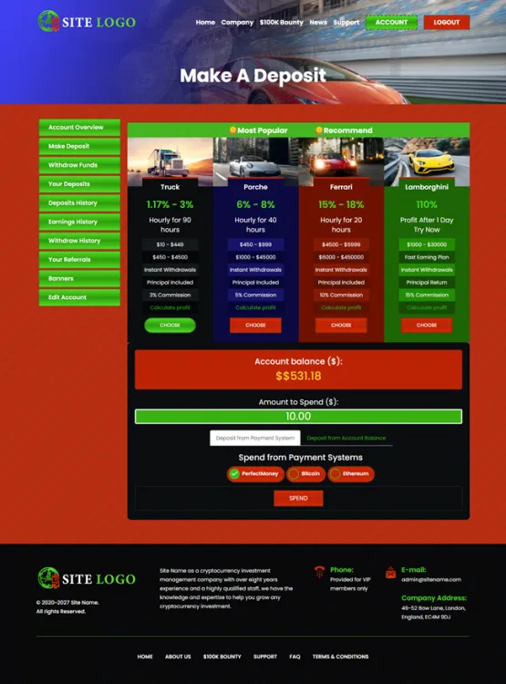 Investment Hyip Template ID - ZHRT331 demo Page 3