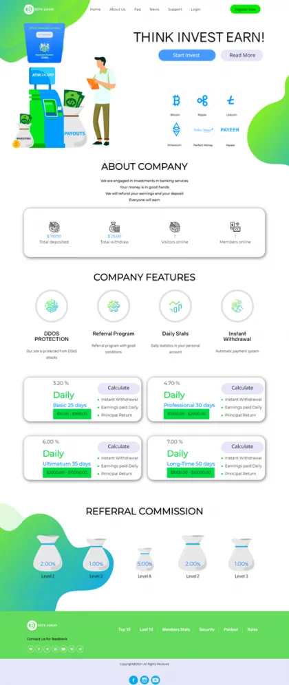 Investment Hyip Template ID - ZHRT334 demo Page 1