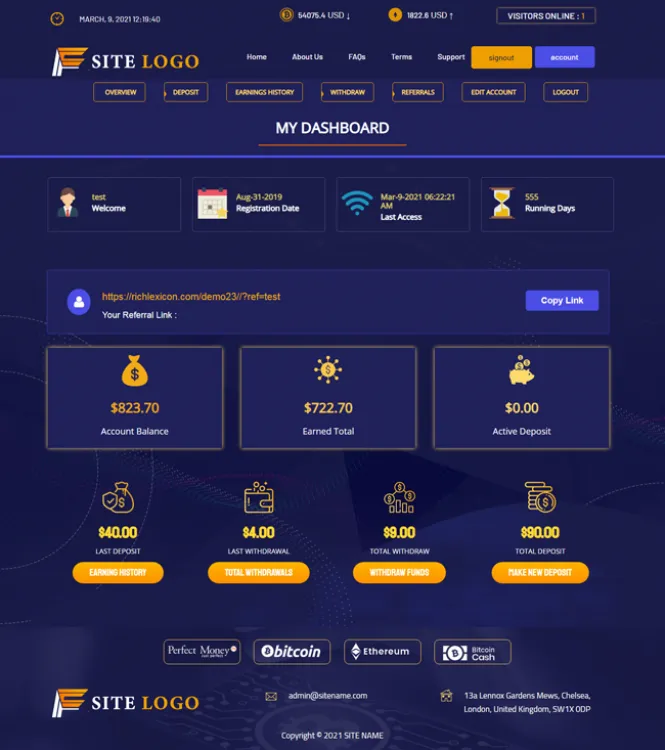 Investment Hyip Template ID - ZHRT336 demo Page 2