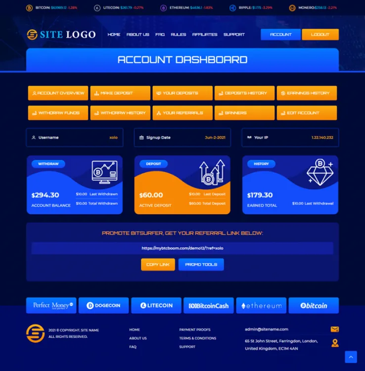 Investment Hyip Template ID - ZHRT339 demo Page 2