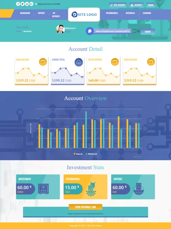 Investment Hyip Template ID - ZHRT340 demo Page 2