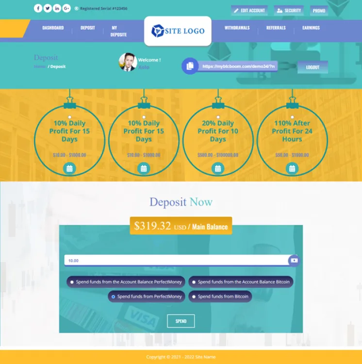 Investment Hyip Template ID - ZHRT340 demo Page 3