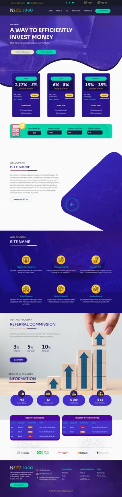 Investment Hyip Template ID - ZHRT343 demo Page 1