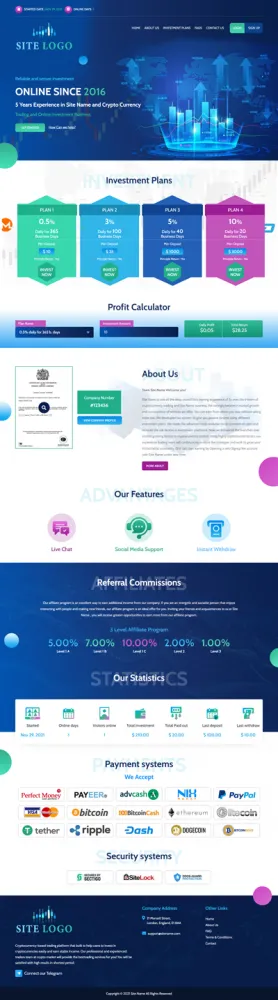 Investment Hyip Template ID - ZHRT344 demo Page 1