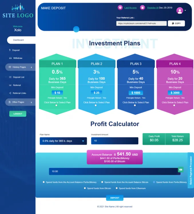 Investment Hyip Template ID - ZHRT344 demo Page 3