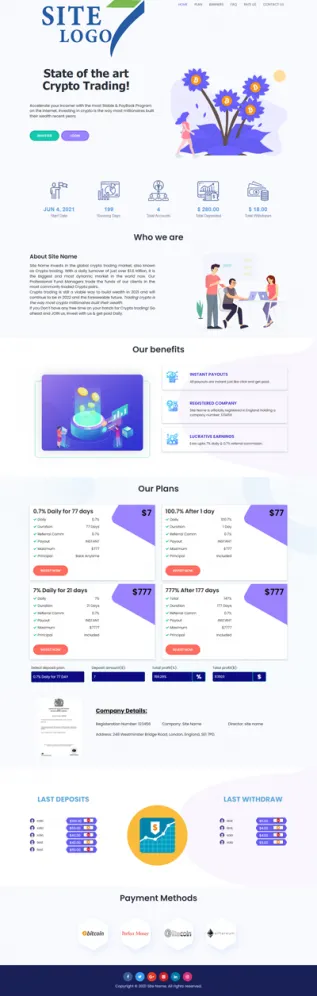 Investment Hyip Template ID - ZHRT347 demo Page 1