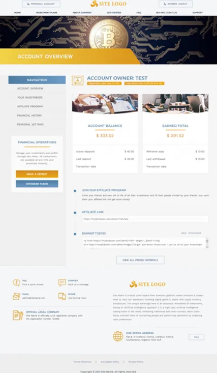 Investment Hyip Template ID - ZHRT348 demo Page 2