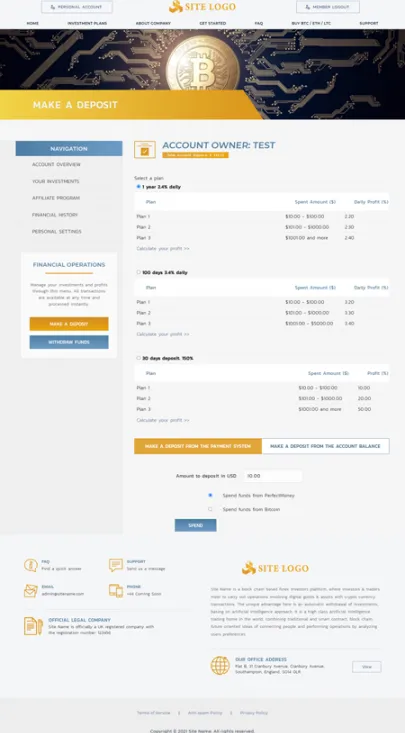 Investment Hyip Template ID - ZHRT348 demo Page 3