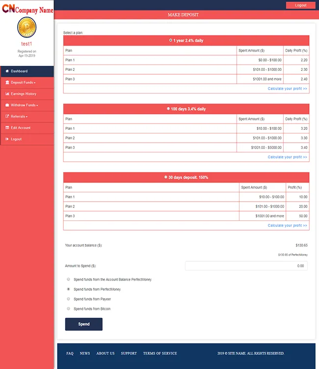Investment Hyip Template ID - ZHRT35 demo Page 3