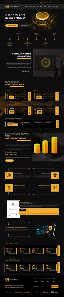 Investment Hyip Template ID - ZHRT351 Preview