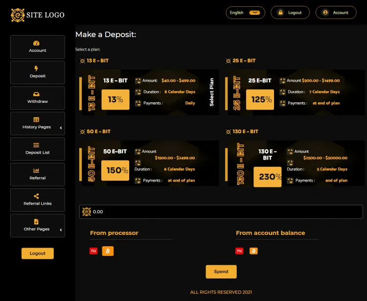 Investment Hyip Template ID - ZHRT351 demo Page 3