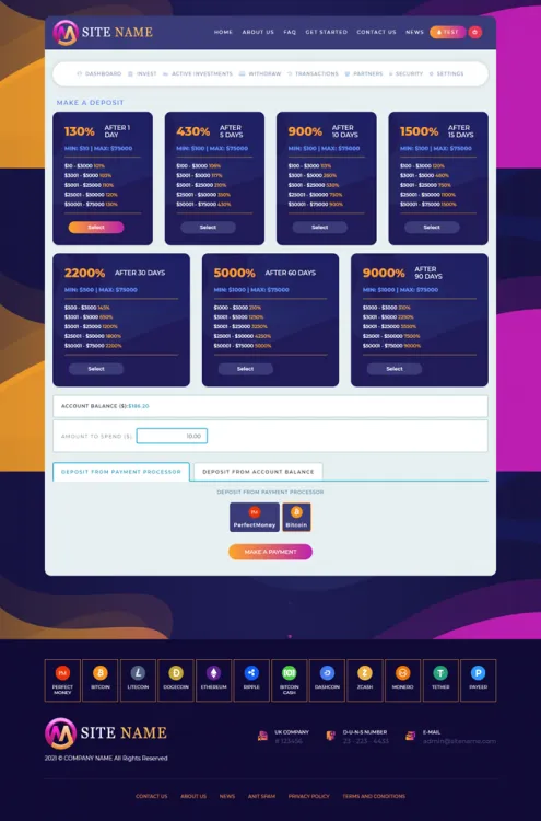 Investment Hyip Template ID - ZHRT352 demo Page 3