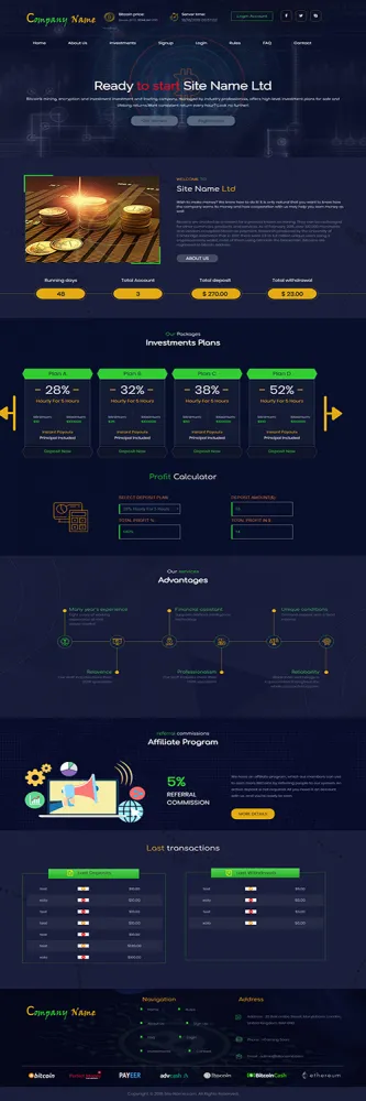 Investment Hyip Template ID - ZHRT36 demo Page 1
