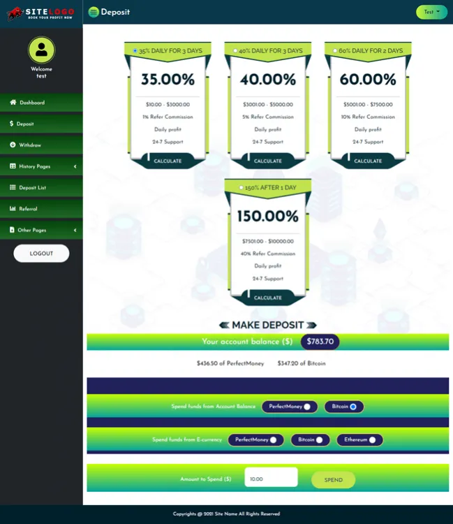 Investment Hyip Template ID - ZHRT362 demo Page 3
