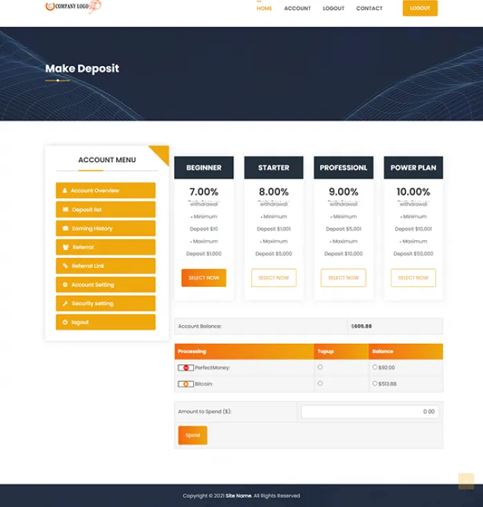 Investment Hyip Template ID - ZHRT364 demo Page 3