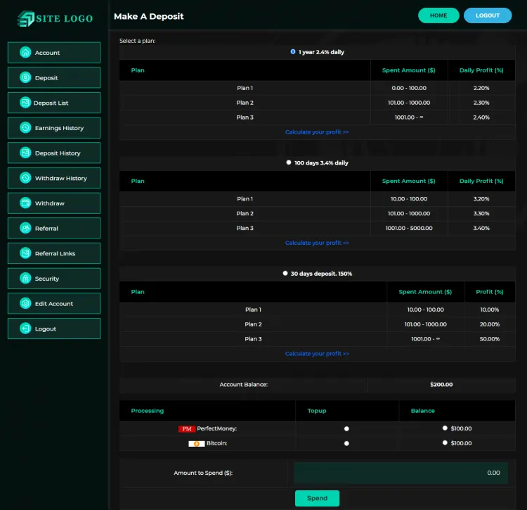 Investment Hyip Template ID - ZHRT365 demo Page 3